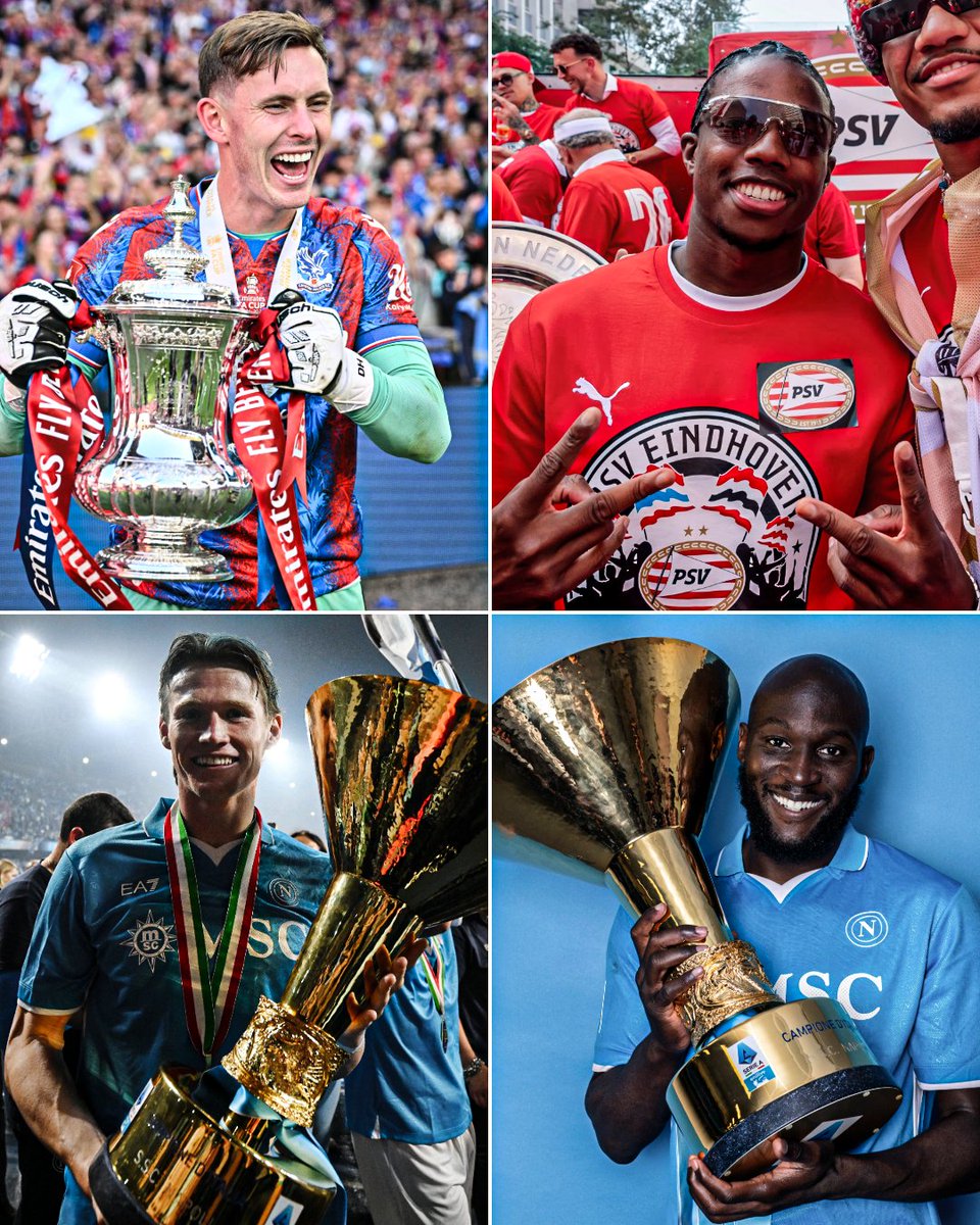 ESPNUK's tweet image. Ex Man United players winning trophies this season ❤️