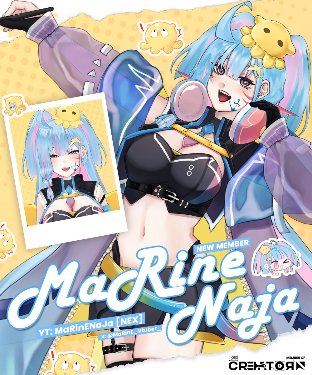 NEX_SSProject's tweet image. ‼️เปิดตัวสมาชิกใหม่ของ NEXus Season‼️
&quot; MaRinENaJa &quot; - VCreator ที่เป็นโลมาไม่ใช่ปลาหมึก!!

🐙ติดตามได้ที่ช่องทาง🐙
🐬YouTube : youtube.com/@MaRinENaja
🐬X : @MaRinE_Vtuber_ 

#NEXusSeason #Marinenaja #MarineNEX #VtuberTH #Vtuber #VTuberUprising