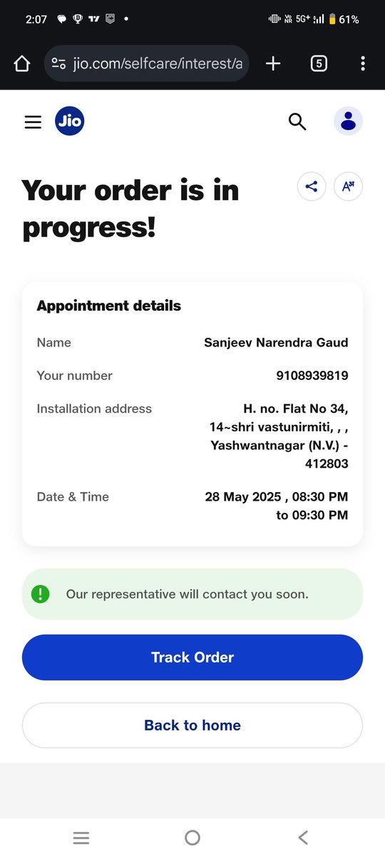 SNG_BPCL's tweet photo. @reliancejio @jio_fiber It almost 16 days now and nobody has visited for Jio Home connection. Everyday messages come for rescheduling and every day it gets rescheduled to the next day. Today also it got reschedule for tomorrow. For how many days should customers wait??? https://t.co/800w358HMA