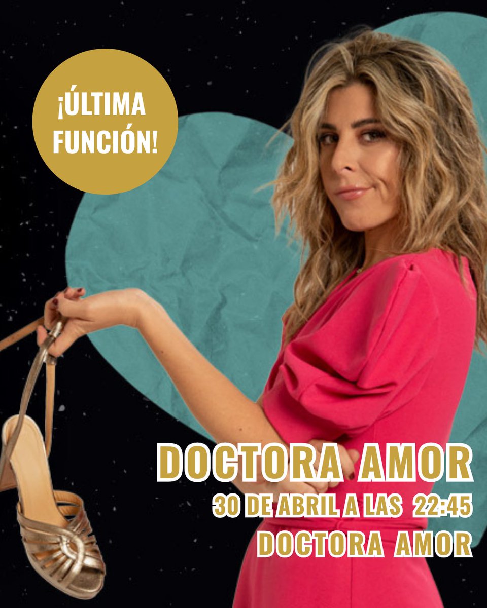 ⚠️Este viernes es la última función de Doctora Amor

Valeria Ros nos ha ayudado a solucionar nuestra vida amorosa❤️ en una terapia grupal con risas aseguradas
⁣
📅Viernes, 30 de mayo a las 22:45 horas. ⁣
⁣
¡Te echaremos de menos, Valeria!
⁣⁣⁣⁣⁣
Nos vemos en el teatro🫶🏻