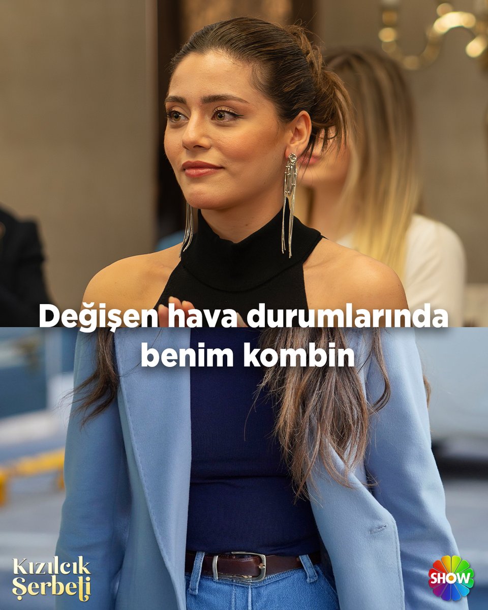 Sürekli değişen hava durumuna ayak uydurmaya çalışıyorum🥹 #KızılcıkŞerbeti <a href="/kizilcikshowtv/">Kızılcık Şerbeti</a>