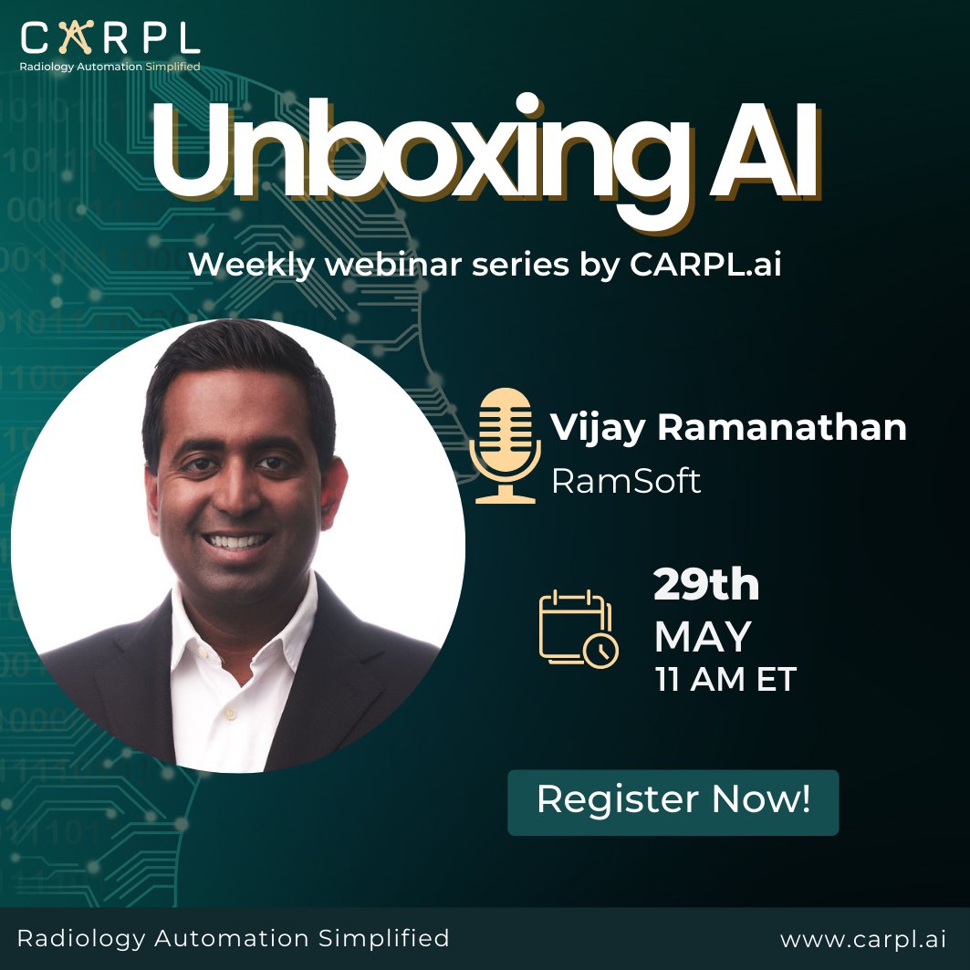 Tune in as we explore leadership, legacy, and the challenge of staying mission-driven while pushing the limits of what's possible with imaging and AI. 

📅 May 29 | 11 AM ET
🔗 Register Now: bit.ly/40xbvnY
Catch up on past episodes: bit.ly/3PyDptJ