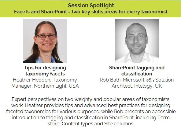 Two key skills areas for every taxonomist. Join us online at Bite-sized Taxonomy Boot Camp in 3 weeks' time for expert perspectives on designing taxonomy facets, SharePoint tagging and more. Seats here: 
taxonomybootcamp.com/London/2025/re…
Session Spotlight 👇👇