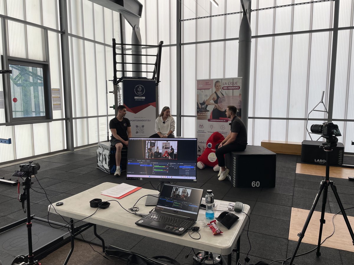 🎥 Tournage "Sport de haut niveau &amp; grossesse" avec Chloé Valentini &amp; Samuel Breton, dans le cadre de #laliguedesmamans 
🎤 Échanges sincères sur maternité, performance &amp; sportives enceintes.
📅 Diffusion le 4 juin à 19h sur YouTube. #sportetgrossesse