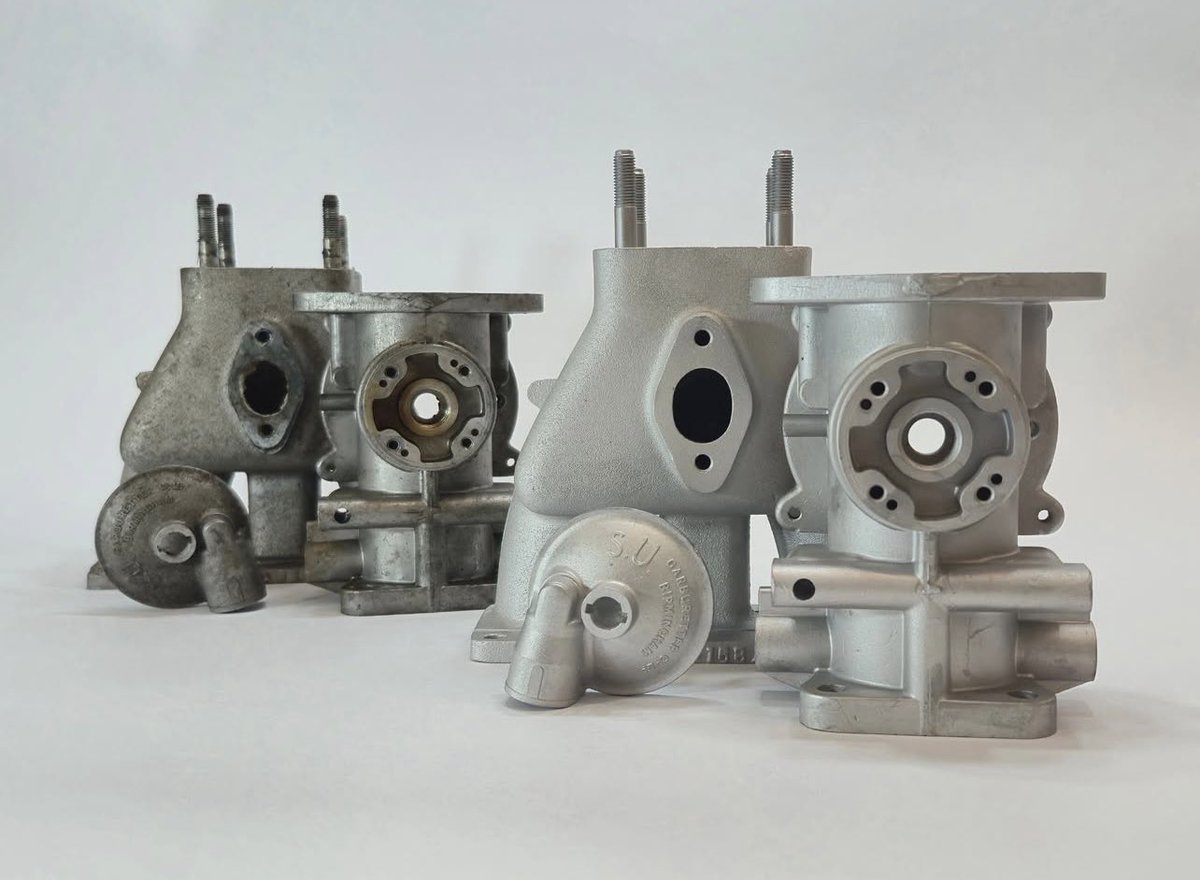 Today, media blasting in the restoration department.