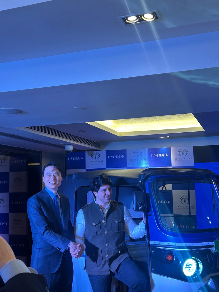 Shehzad_Ind's tweet photo. Was a pleasure to be a part of Indo Japanese collaboration in the area of EVs 

At the launch of Terra Motors EV endeavour in the 3 wheeler segment - Kyoro.. https://t.co/zDprJrLRSv