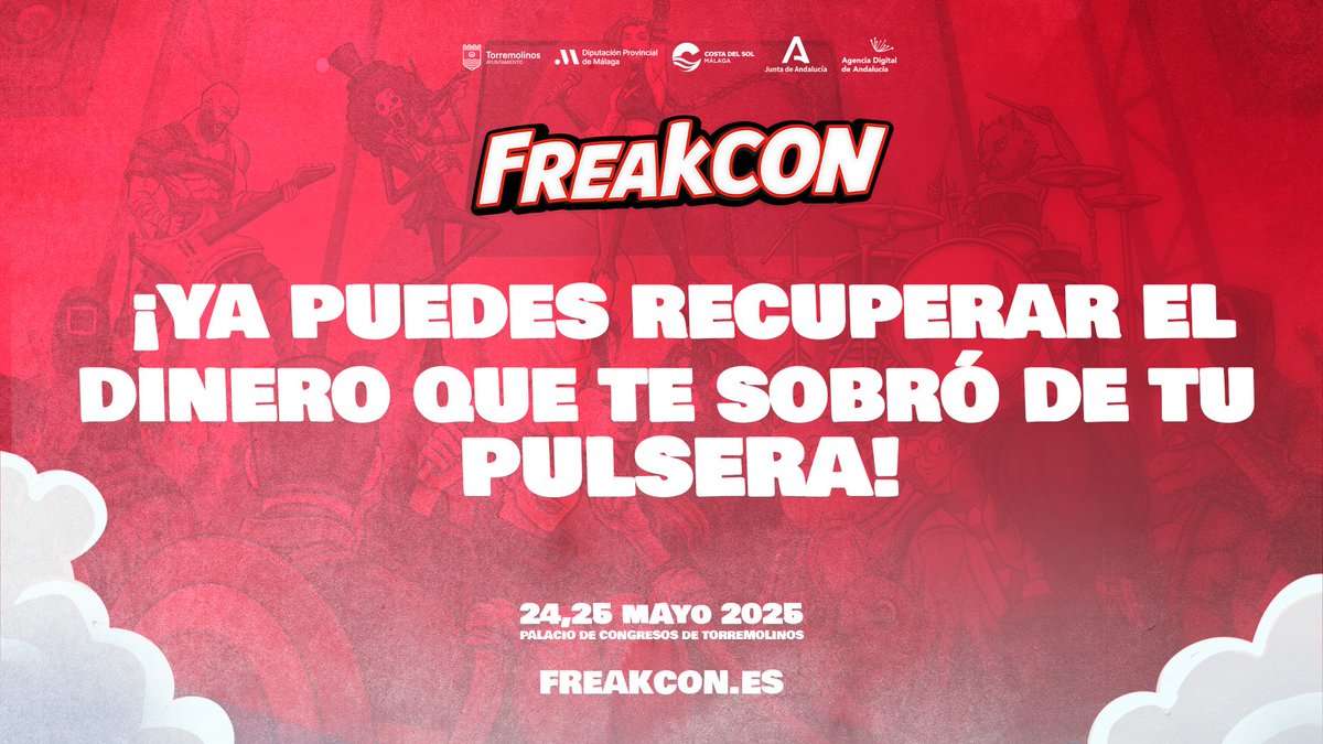 Freakcon_es's tweet image. ¡Recupera el dinero de tu pulsera cashless!
Sin gastos de gestión ni devolución. Sólo tienes 7 días desde el martes 27 de mayo.
Hazlo aquí: cashless.idasfest.com/eventos/devolu… usando el código de tu pulsera debajo de la chapa de plástico de OXO Museo del Videojuego.