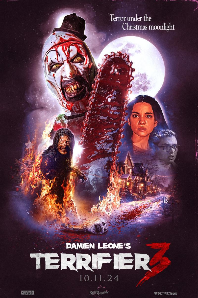 enbocacinefago's tweet image. 📺 YA se puede ver en #MovistarPlus la brutal #Terrifier3, con el ya icónico payaso Art desatando el caos y derramando litros de sangre en plena Navidad. Si Sienna y su hermano creían que la pesadilla había terminado... ¡No ha hecho más que comenzar! 

TRAILER ⬇️