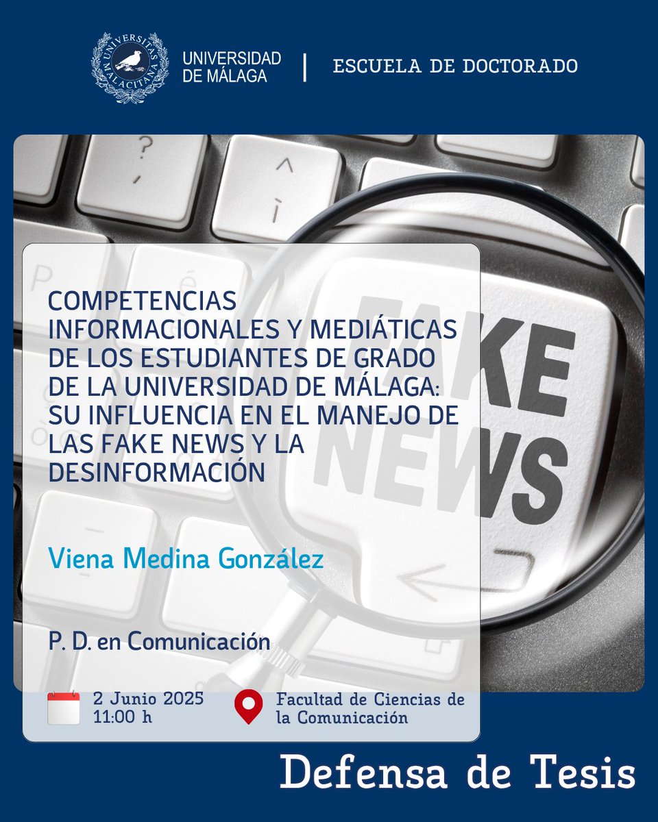 Escuela de Doctorado UMA (@edumaoficial) on Twitter photo 