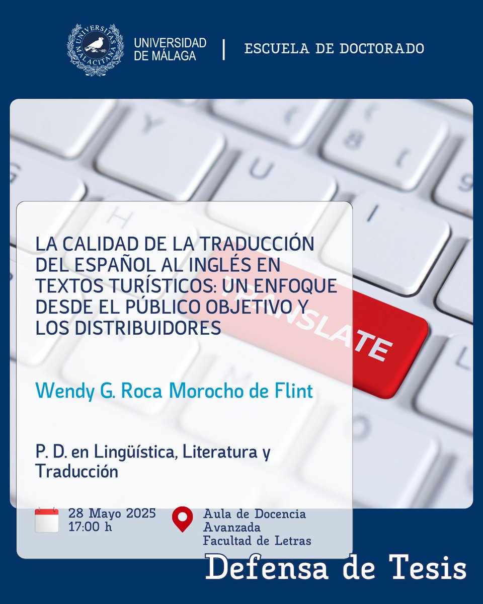 Escuela de Doctorado UMA (@edumaoficial) on Twitter photo 