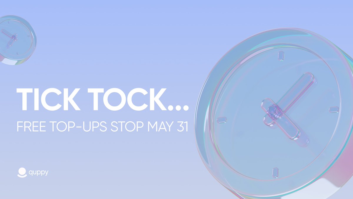 Final call. ⏳
0% fees on EUR top-ups end May 31.
Any card. Any currency.
Full amount lands in your balance.
You in — or paying extra again next month?

👉 quppy.com