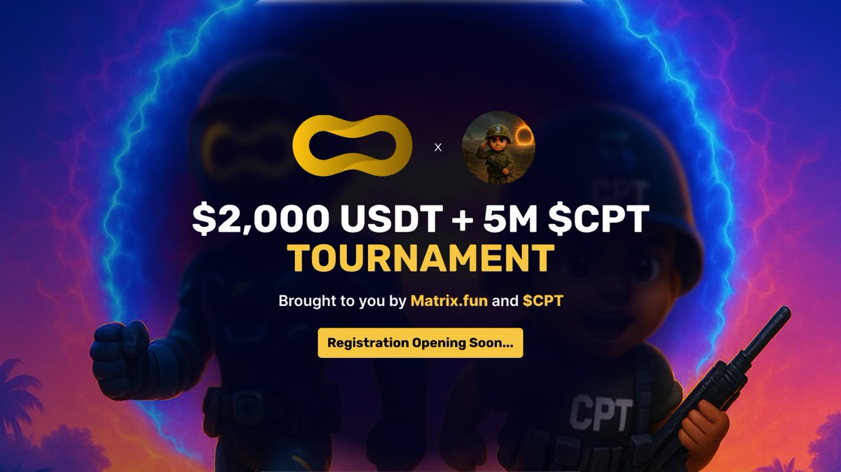 matrixdotfun's tweet photo. 🚨$2000 USDT &amp; 5M+ $CPT Tournament!🚨

https://t.co/HoovdedFof x @CaptTrench present a 64-team Brawl Stars Gem Grab battle

Finals broadcast LIVE from Seoul 🇰🇷 on June 15! 
(players compete remotely)

🥇1st place wins $1000+ USDT &amp; CPT

⚔️Registration opens soon

#MatrixDrop $MTX https://t.co/T0lFLnXnfe