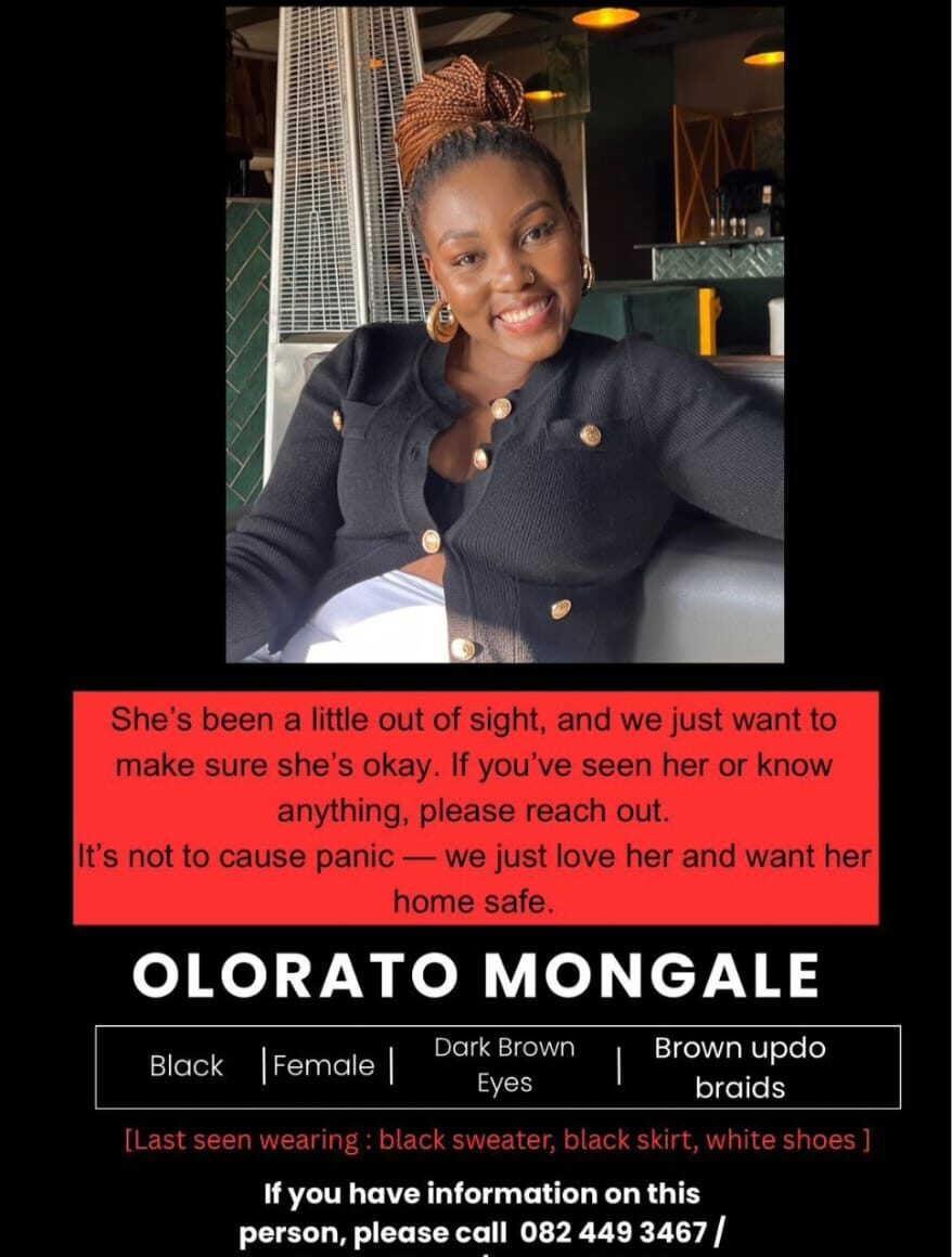 Manhunt launched for murderer of Wits student Olorato Mongale - 
 sundayworld.co.za/news/manhunt-l…