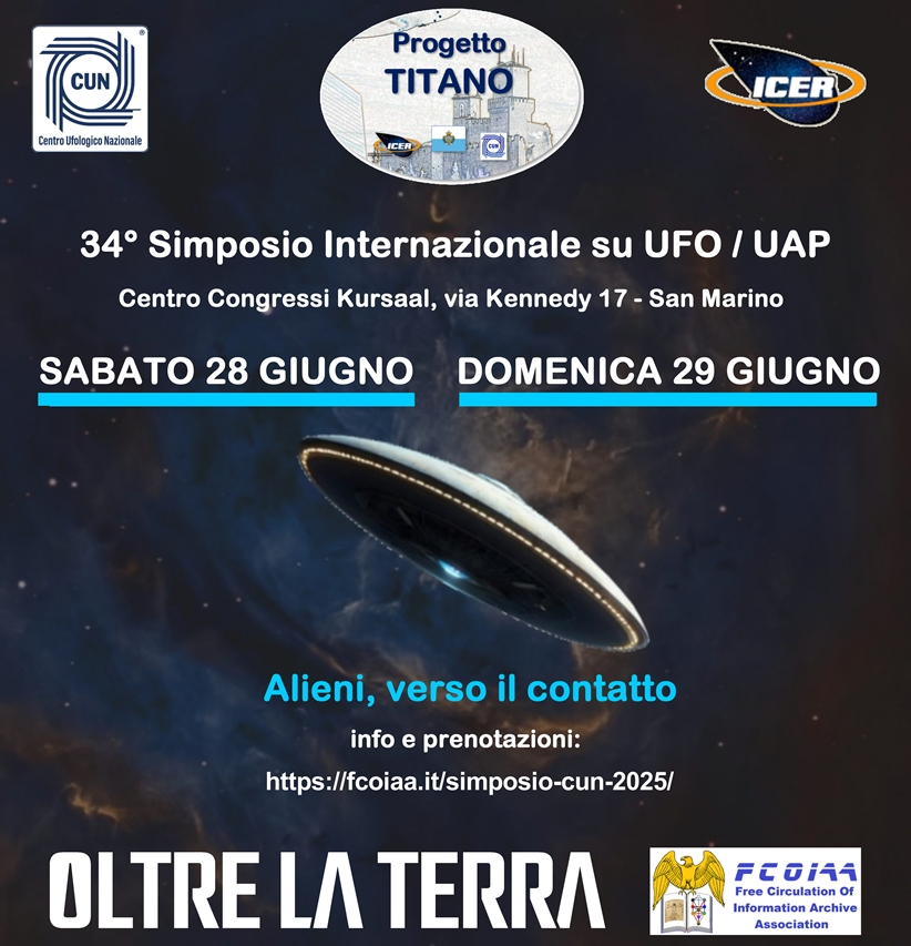 34° Simposio Internazionale di San Marino
#UFOx #UFOs #Aliens #alien #centroufologiconazionale #CUN #robertopinotti
info e prenotazioni:
centroufologiconazionale.eu/simposio-cun-2…