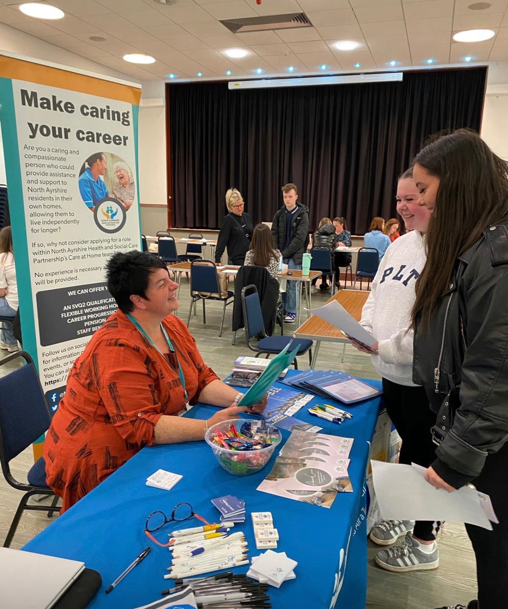 Modern apprentice open day underway 9:30-12pm Irvine volunteers rooms SCQF level 6 &amp; 7 on offer for health and social care young people aged 16-19 welcome <a href="/NAHSCP/">North Ayrshire HSCP</a> <a href="/Kilwinning_Acad/">Kilwinning Academy</a> <a href="/GreenwoodAcade1/">Greenwood Academy</a>  <a href="/LargsAcademy/">Largs Academy</a>