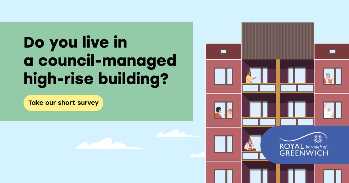 Do you live in a council-managed high-rise building?

If so, we're holding in-person drop ins where you can meet us and learn more about the strategy:

📌 St Mary’s Community Centre, Eltham High Street SE9 1BJ
📅 Wed 28 May
🕙 10am to 12 noon

Survey ➡️ royalgreenwich.gov.uk/high-rise-buil…