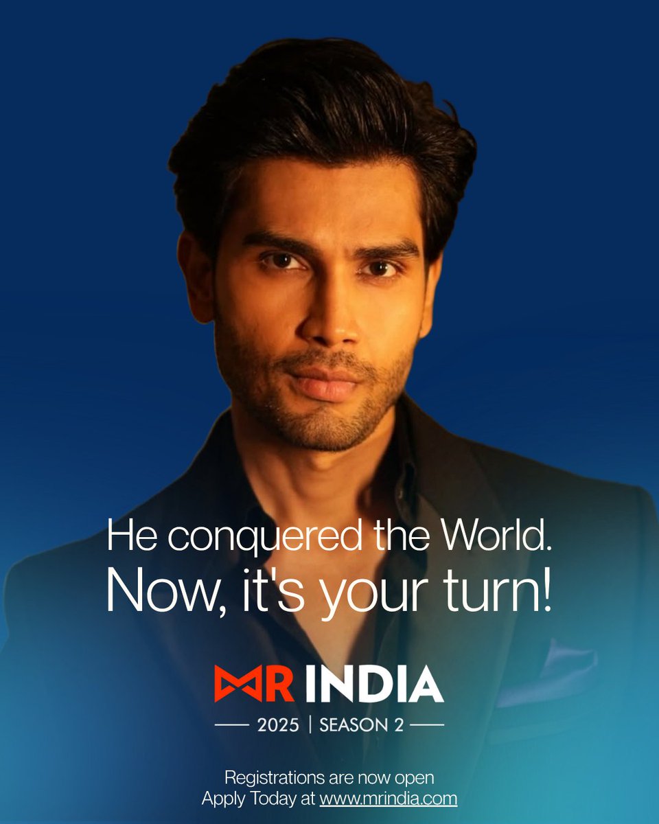 He made history. Now, it’s your move. 🇮🇳

From dreamer to global achiever— #RohitKhandelwal's  journey lit the way.
#MrIndia2025Season2 is calling. Are you ready to lead the nation on the world stage?
mrindia.com 
#MrIndia2025 #MrWorld #MrIndiaWorld #ApplyNow
