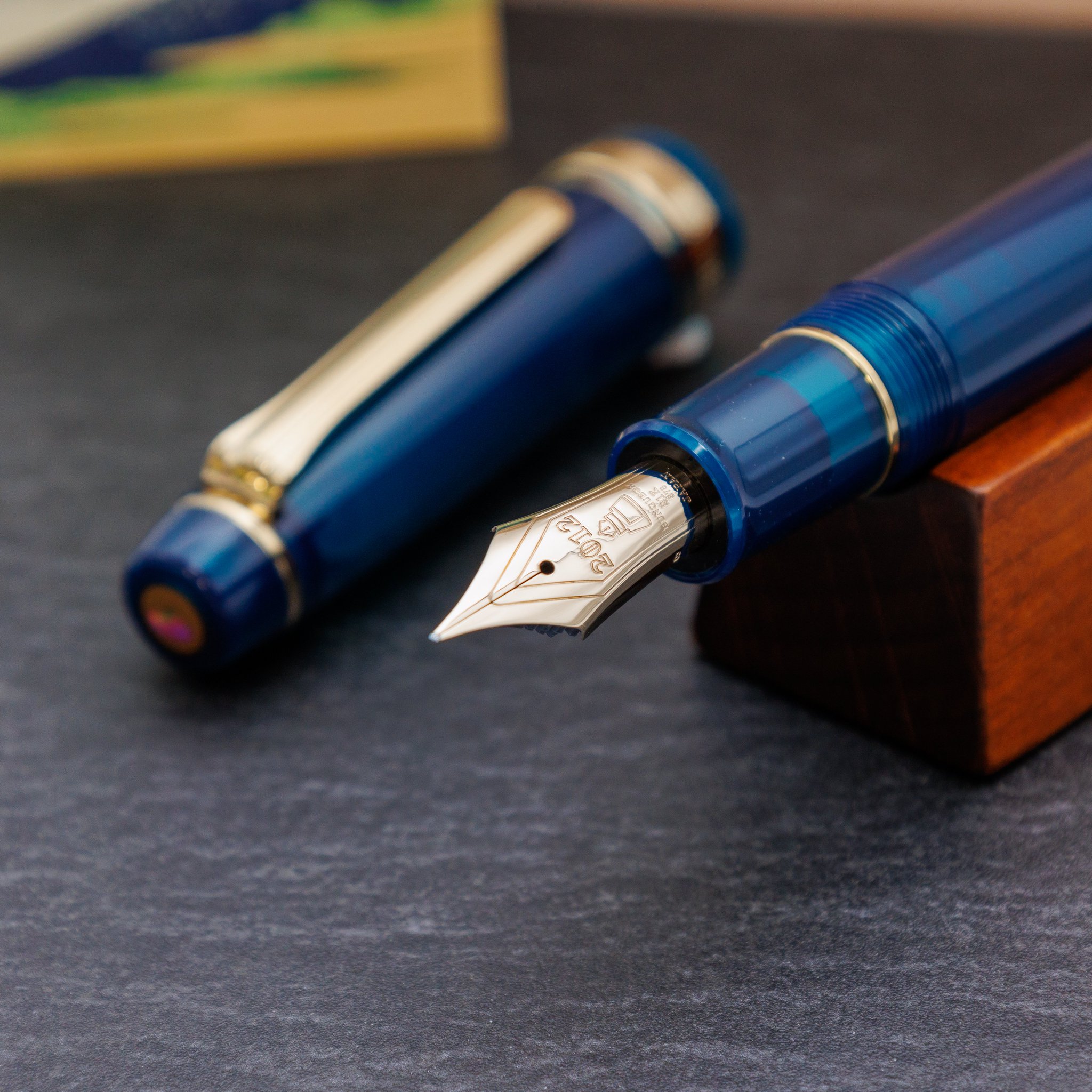 値下 限定万年筆 ブングボックス 富士山ブルー