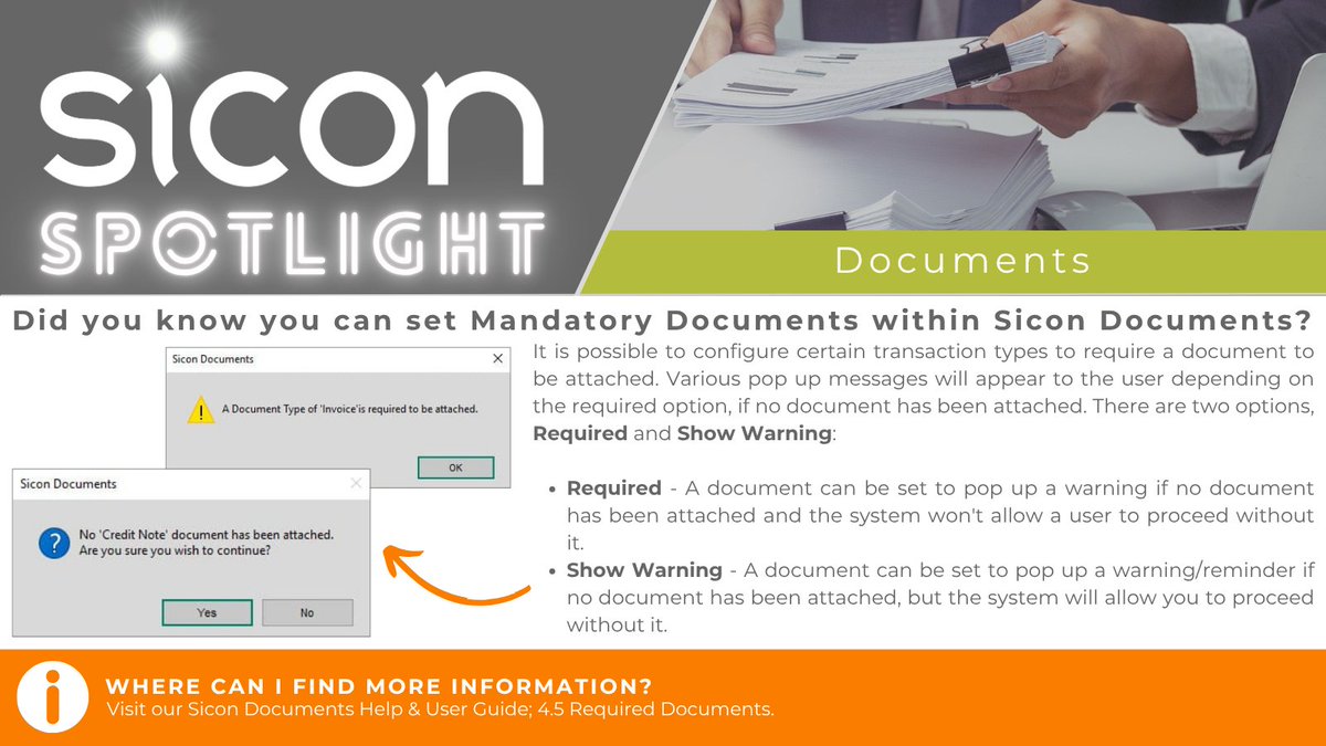 Find out more: sicon.co.uk/user-guide/doc…

#Sicon #Documents