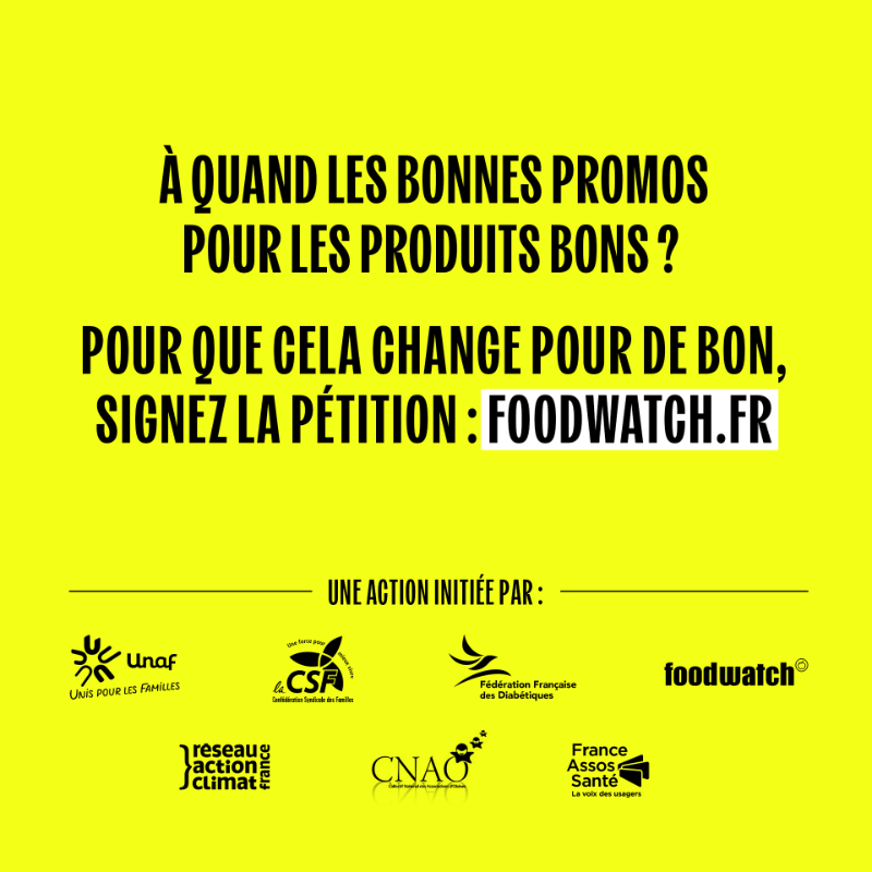 Fr_Assos_Sante's tweet photo. [#DuBonPourDeBon] Les promos des supermarchés poussent à la surconsommation de produits mauvais pour la santé, pas aux économies !

❌ 88% des Français-es souhaitent que les distributeurs proposent en majorité des promos sur des aliments bons pour la santé.

Signez la pétition !
