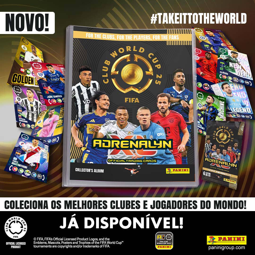 🌟 Chegou a primeira edição da magnífica coleção de TC FIFA CLUB WORLD CUP 2025™ ADRENALYN XL™ !⚽️
Uma estreia que não vais querer perder!!!  

→ Disponível nos PV e na nossa loja online