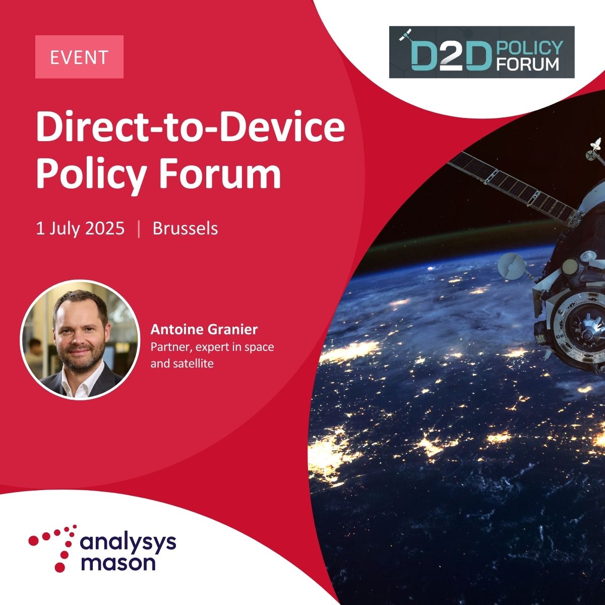 We’re proud to be a platinum partner at the D2D Policy Forum, part of Forum Europe 2025. Join us and meet our 6G experts. Register: bit.ly/44PD9PY

#D2DPolicyForum #Satellite #6G #D2D