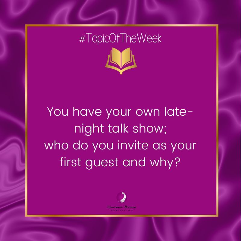 DreamsConscious's tweet image. Imagine hosting a late-night talk show. Who would be your first guest, and why?  #tuesdaytopic