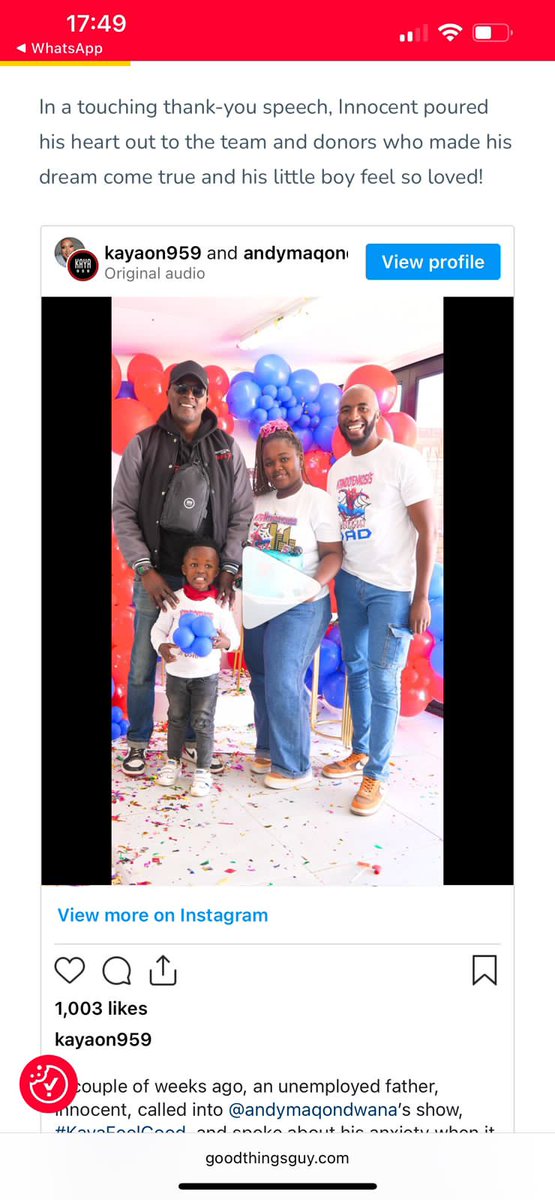 Andy Maqondwana (@andymaqondwana) on Twitter photo I am beyond proud of us Feel Good family, we did something amazing!
Thank you @goodthingsguy for this spreading the message wide and sharing in the power of radio and community🙏🏾
Round of applause #KayaFeelGood family!
<a href="/KayaON959/">Kaya ON 959</a> I am beyond proud of us Feel Good family, we did something amazing!
Thank you @goodthingsguy for this spreading the message wide and sharing in the power of radio and community🙏🏾
Round of applause #KayaFeelGood family!
<a href="/KayaON959/">Kaya ON 959</a>