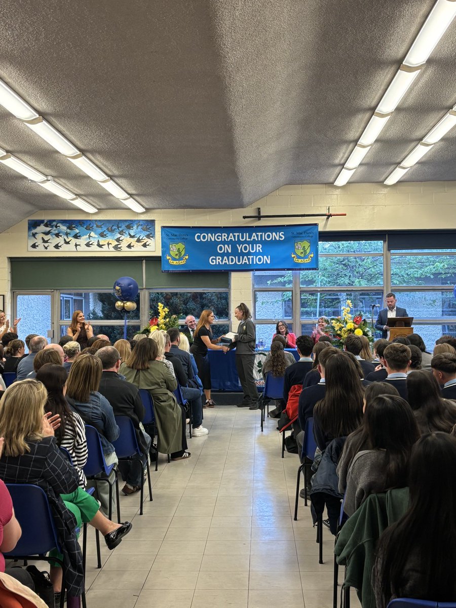 🏆Students &amp; family were invited to St Mac Dara’s Awards Night yesterday! Students received awards for achievements in sports, student council, academic excellence and more! We’re so proud of our students and their achievements! 🏅#care #excellenceineducation #community @DDLETB
