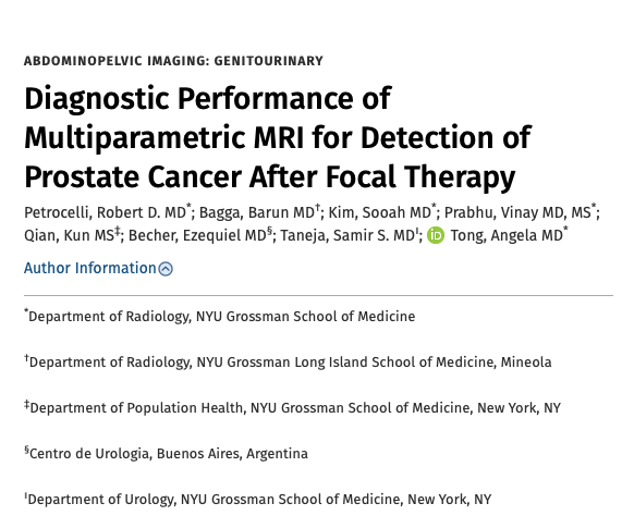 Advanced Prostate Cancer Consensus Conference (@apccc_lugano) on Twitter photo Diagnostic Performance of Multiparametric MRI for Detection of Prostate Cancer After Focal Therapy
journals.lww.com/jcat/fulltext/…
This retrospective study evaluated the effectiveness of multiparametric MRI (mpMRI) in detecting residual or recurrent #ProstateCancer following focal Diagnostic Performance of Multiparametric MRI for Detection of Prostate Cancer After Focal Therapy
journals.lww.com/jcat/fulltext/…
This retrospective study evaluated the effectiveness of multiparametric MRI (mpMRI) in detecting residual or recurrent #ProstateCancer following focal