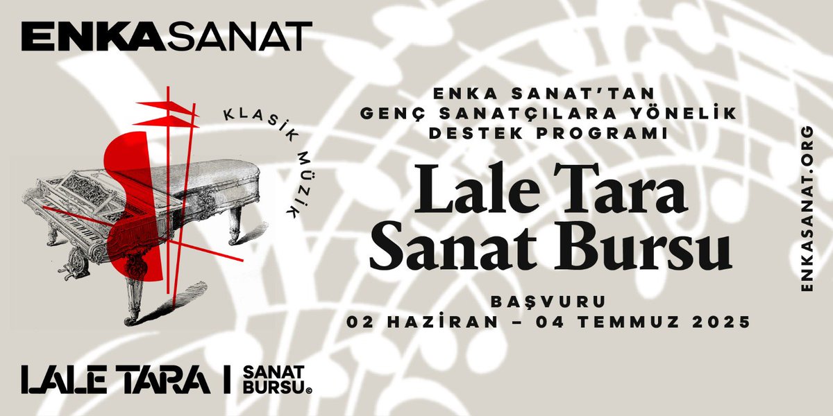 2025-2026 eğitim-öğretim yılı için Lale Tara Sanat Bursu başvuru dönemi 2 Haziran Pazartesi saat 10.00’da başlıyor ! 📝

Lale Tara Sanat Bursu’na başvurular, 04 Temmuz Cuma gününe kadar enkasanat.org sitesinden gerçekleştirilecek.