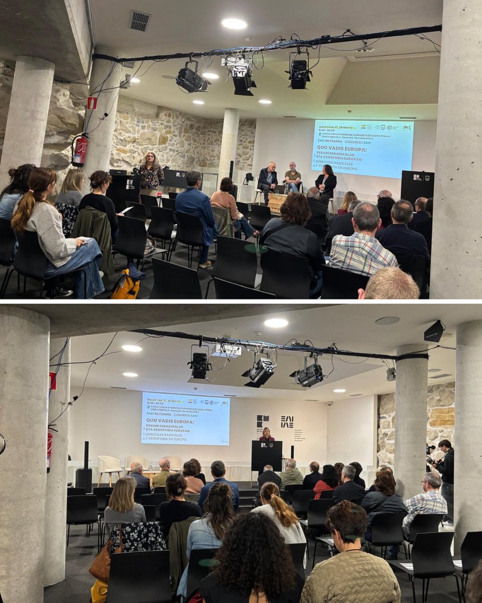 📢¡Estamos en el Congreso <a href="/Zas_Antirumor/">ZAS antiRumores</a> 
🗳️ QUO VADIS EUROPA: Derechas radicales y xenofobia en Europa
📍Convento Sta Teresa (Donostia)
Una cita imprescindible para reflexionar sobre el auge de las nuevas derechas en Europa y su vínculo con la xenofobia y otros discursos de odio