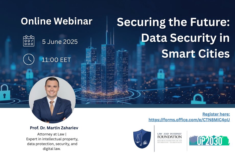 📢 Cities are getting smarter, but are they safe?

Join #LIF on June 5 at 11:00 EET for a webinar on Securing the Future: Data Security in Smart Cities with Prof. Dr. Martin Zahariev.

👉 : forms.office.com/e/CTN8MiC4pU

#UP2030 #DigitalSecurity #smartcities