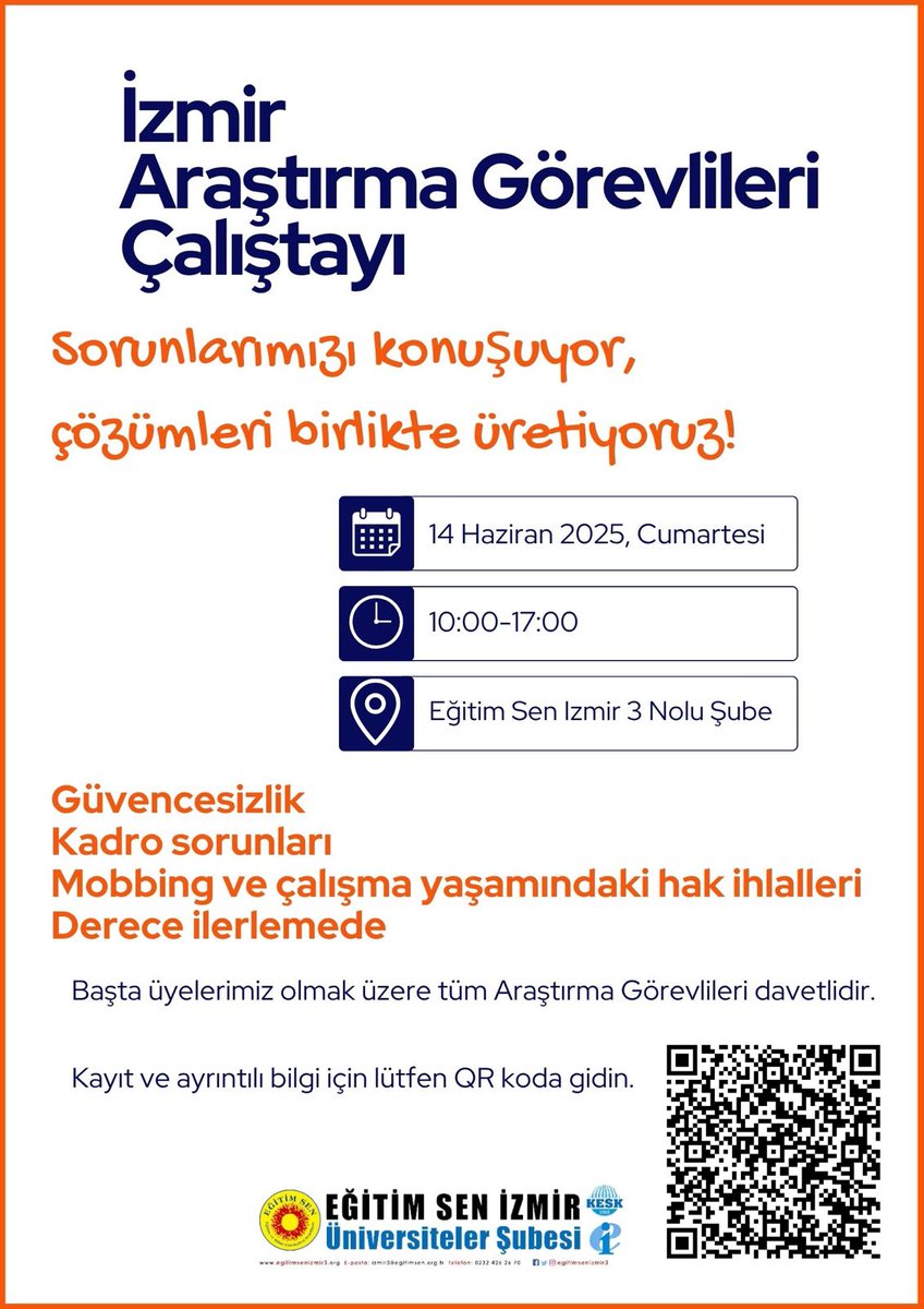 Üyemiz olan veya olmayan bütün Araştırma Görevlilerine açık. Başvuru için docs.google.com/forms/d/1gPKiT…