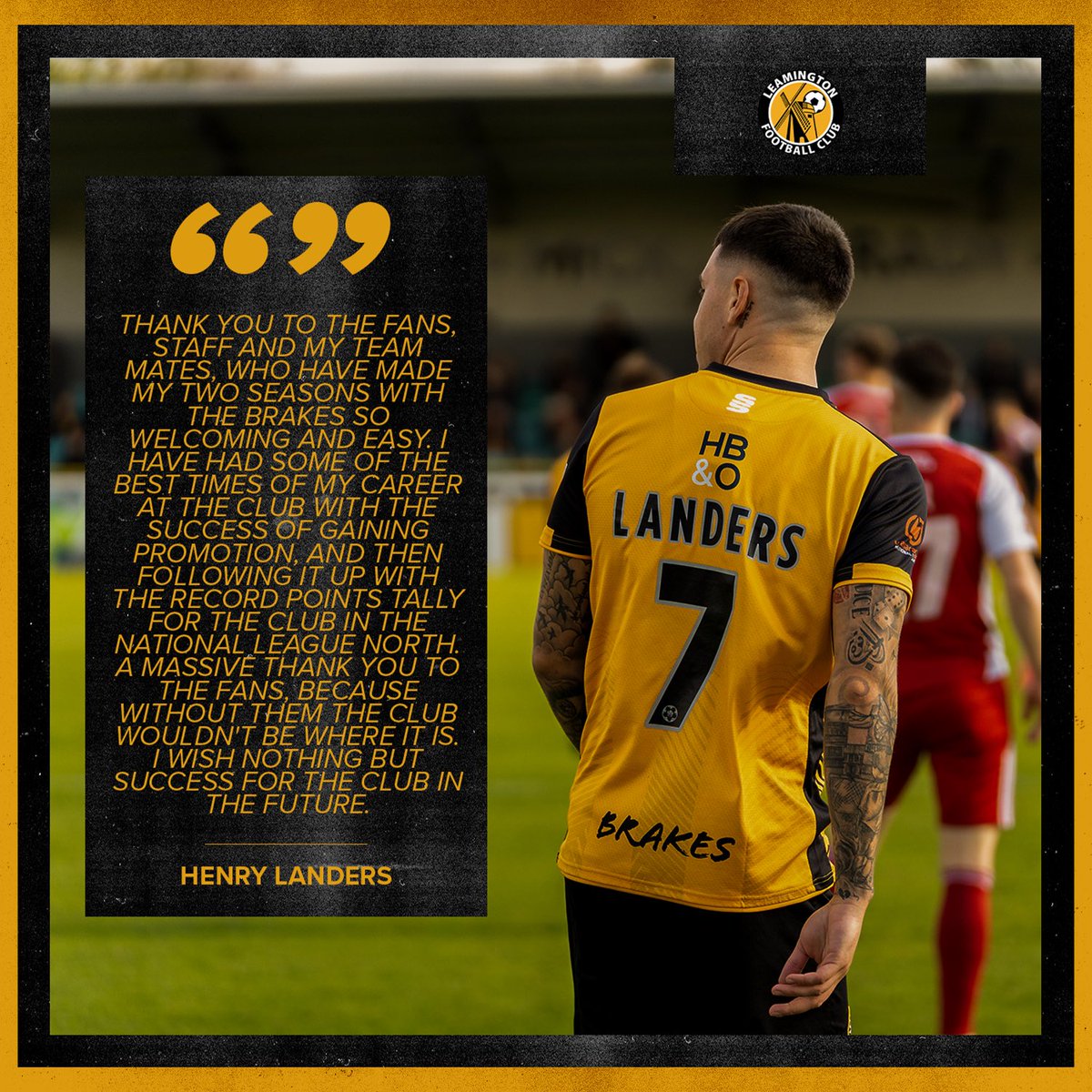 🗣️ A message from Landers, to you.

21 goals and 91 appearances for the Brakes later 🤝

#BackingTheBrakes | #BrakesTogether