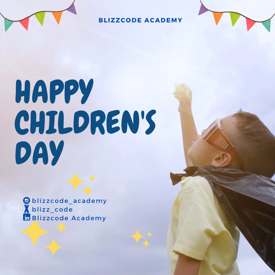 blizz_code's tweet image. Childhood is the most incredible phase of one's life.
To all our beautiful young ones, today is your day.
Happy Children's day!
#blizzcodeacademy #childrenday
