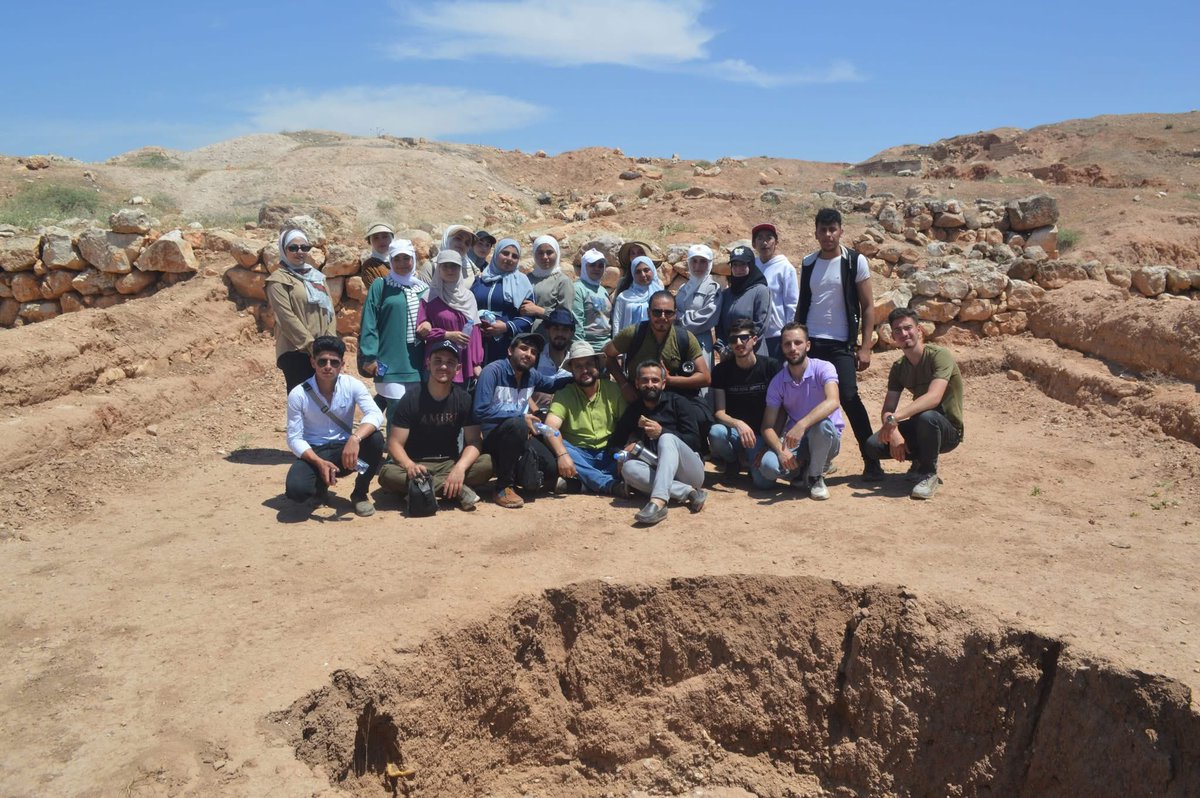 Students of the University of Aleppo visited the site of ancient #Ebla. 
We are working to start a joint Syro-Italian project to recover the site of Ebla. All Syrian students and the people of Mardikh will be involved in this project. 

#syria #ebla #archaeology #recovery