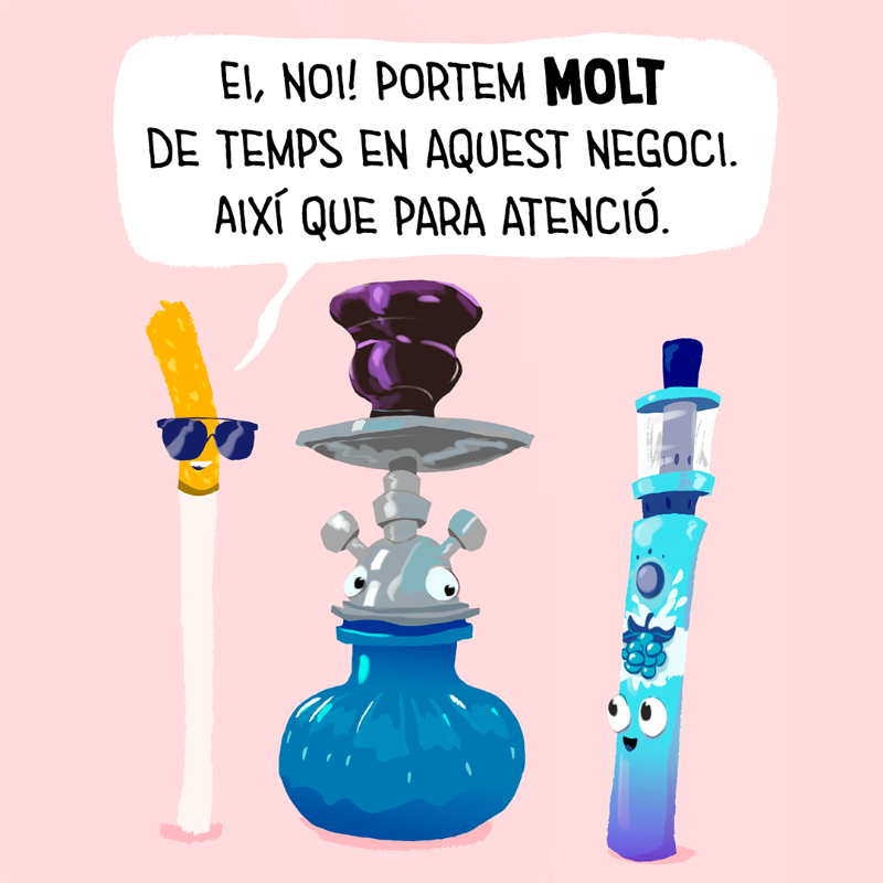 salutcat's tweet photo. 🌍 En el Dia Mundial Sense Tabac ens alineem amb el missatge de @WHO, i posem en relleu els perills dels nous formats com les cigarretes electròniques, que són la porta d'entrada al tabac convencional.

🚭 Nous productes, mateixes mentides.
#DiaMundialSenseTabac