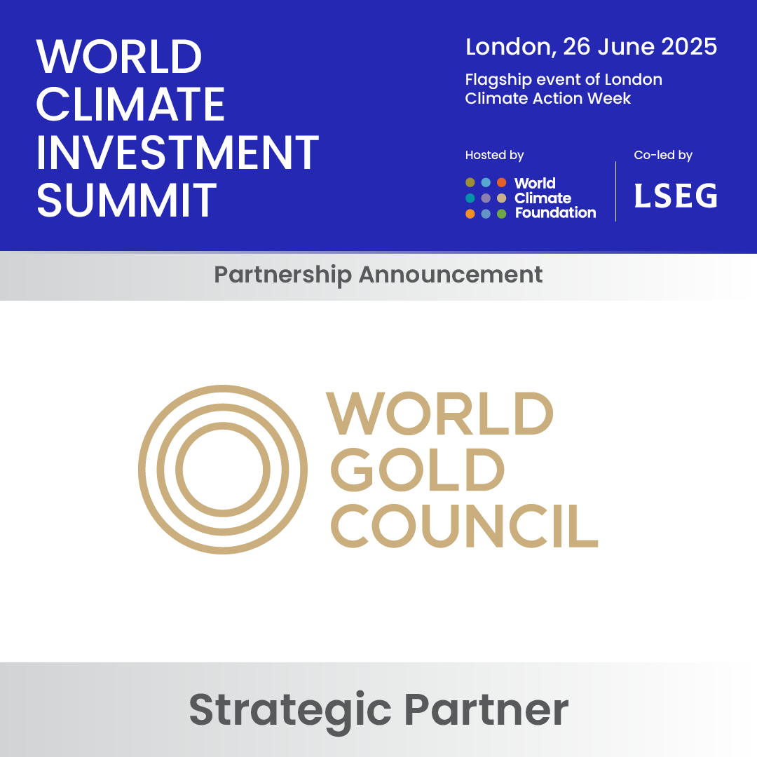 wclimate's tweet image. 🌍 We are thrilled to welcome World Gold Council as a strategic partner of the World Climate Investment Summit 2025! 🤝
As a global thought leader, the World Gold Council is driving sustainability in the gold sector—positioning gold not only as a strategic financial asset but…