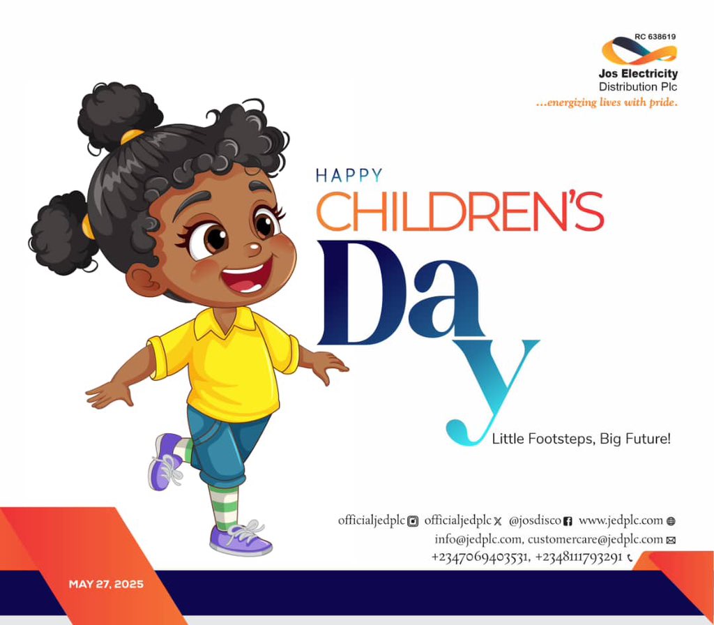 Happy Children’s Day to all the amazing kids out there! 🎉✨ You bring so much joy and sunshine into our lives!

#jedplc #energizingliveswithpride #happychildrensday #jedplccares