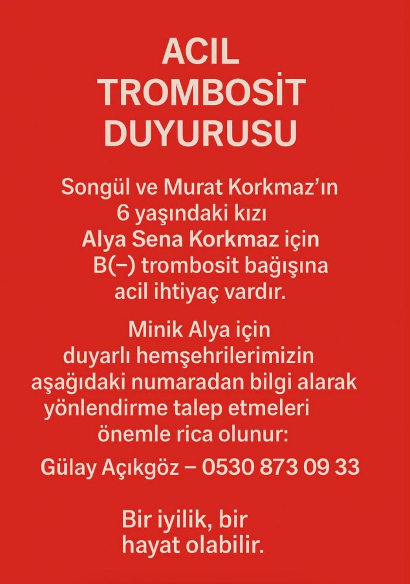 Elden ele yayabilirsek sevinirim, bi yakınımın ricasıdır.