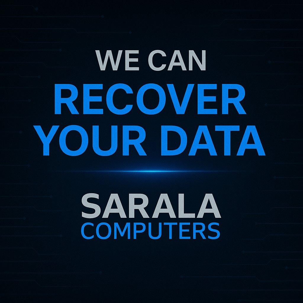 🔒💻 Lost your important data? Don’t panic — we’ve got your back! 💾

Covering everything from USB drives, corrupted hard drives, and forensic data checks to full file recovery solutions.
Need help?
☎️ 01787 334040
📧 support@sarala.com
#datarecovery #datasolutions #ITsupport
