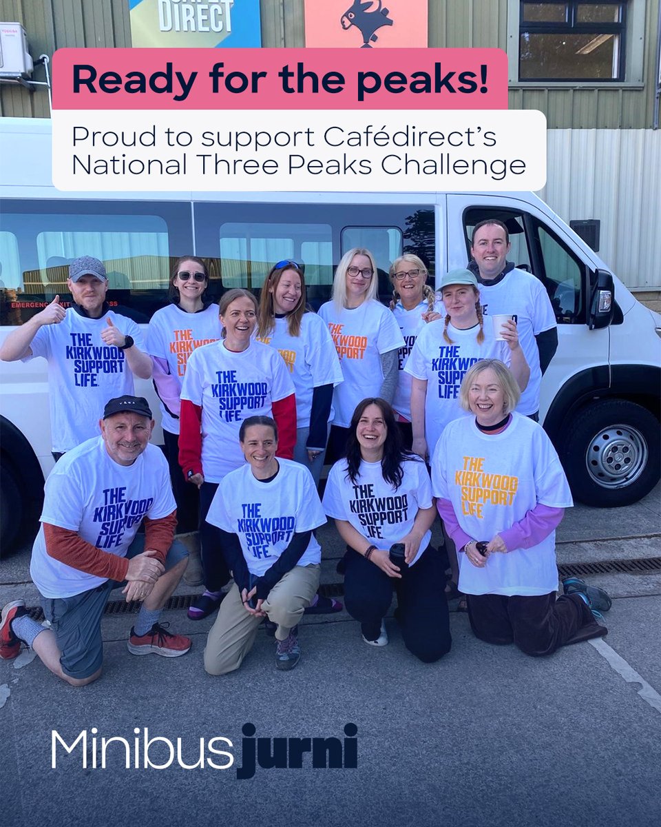 Jurni Leasing (@jurnileasing) on Twitter photo Happy to help our friends at <a href="/Cafedirect/">CafΓ©direct coffee</a> with a minibus as they take on the National Three Peaks Challenge in support of <a href="/TheKirkwood_UK/">The Kirkwood</a>. Best of luck to the whole team! π©·
Support their journey here π justgiving.com/page/cafedirecβ¦
#MinibusLeasing #Minibus #ThreePeaksChallenge Happy to help our friends at <a href="/Cafedirect/">CafΓ©direct coffee</a> with a minibus as they take on the National Three Peaks Challenge in support of <a href="/TheKirkwood_UK/">The Kirkwood</a>. Best of luck to the whole team! π©·
Support their journey here π justgiving.com/page/cafedirecβ¦
#MinibusLeasing #Minibus #ThreePeaksChallenge