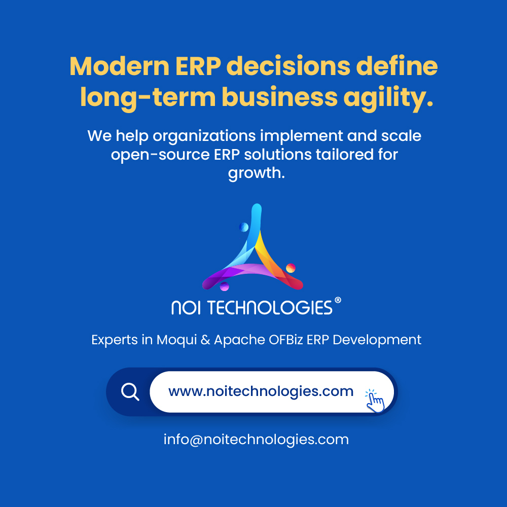 noitechnologies's tweet image. Choosing the right ERP in 2025 can define your business agility.
Open Source ERP (Moqui & OFBiz) vs Traditional ERP โ which fits your growth plan?
We build custom ERP solutions for scalable success.
noitechnologies.com
#OpenSourceERP #Moqui #ApacheOFBiz #ERP2025 #ERP