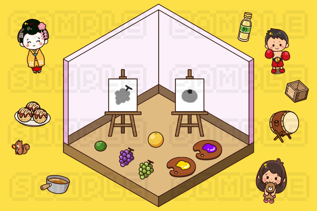 SCRAP様で発売中のゲーム「コトバポイポイ」のステージイラストの一部を担当させて頂いております！第1章が無料で遊べるようなのでぜひ✨
公式サイト🗝realdgame.jp/s/kotobapoipoi/