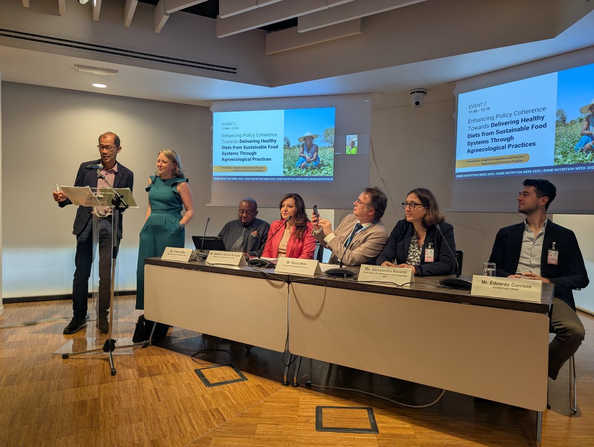 Starting now! 
Enhancing Policy Coherence Towards Delivering Healthy Diets from Sustainable Food Systems Through Agroecological Practices
WFP
🔗 wfp-org-conference.zoom.us/j/93212293053?…

🔐 Passcode: 388099