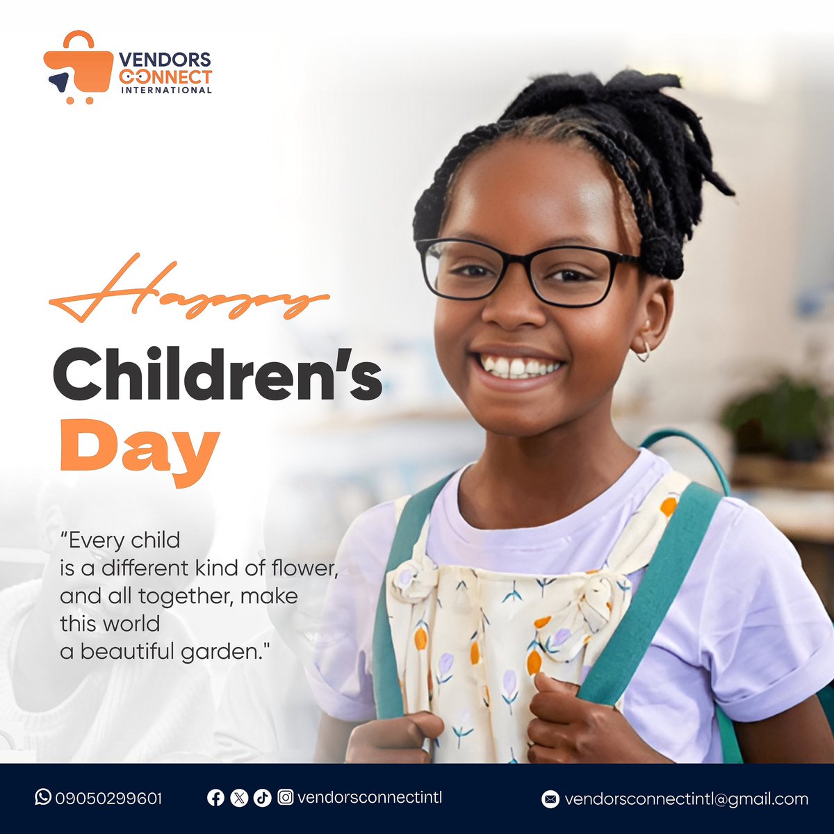 vendorsconintl's tweet photo. Happy Children's Day to all our children 🎉To all the bright minds and shining stars out there, we wish you a day filled with laughter, joy, &amp; endless possibilities! At Vendors Connect Intl, we believe in nurturing creativity and helping the next generation. #happychildrensday https://t.co/T8zOG9fHLi