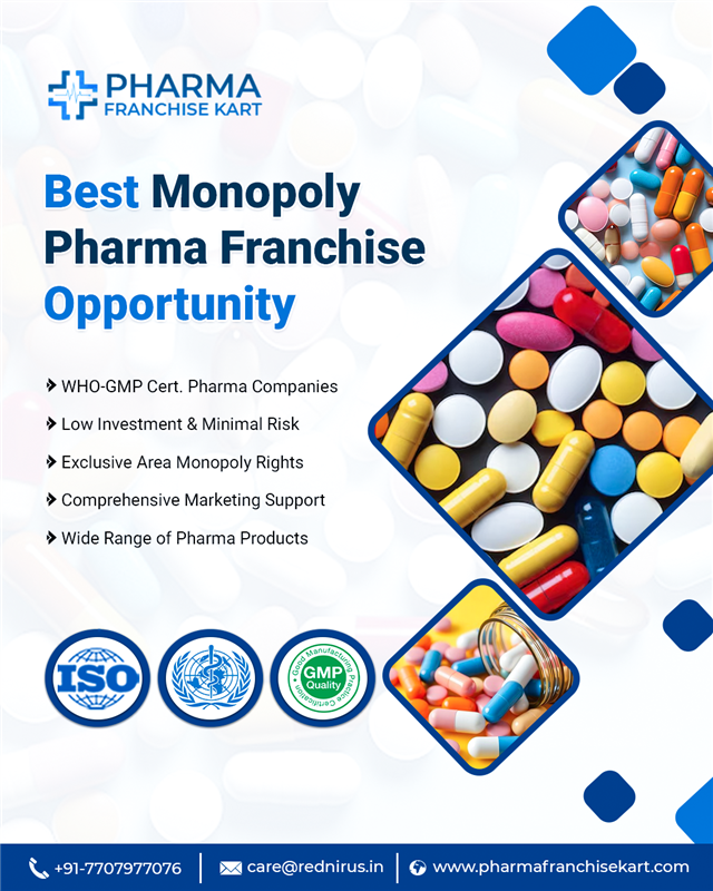 pharmapcdkart's tweet photo. If you’re an aspiring entrepreneur or a pharma professional willing to start your own pharma business with exclusive marketing and distribution rights, then a Monopoly Pharma Franchise is your gateway to success. 

📞 +91-7707977076
📧 care@rednirus.in
🌍 https://t.co/EvB0DCDxiS https://t.co/tGbQpCe7H8