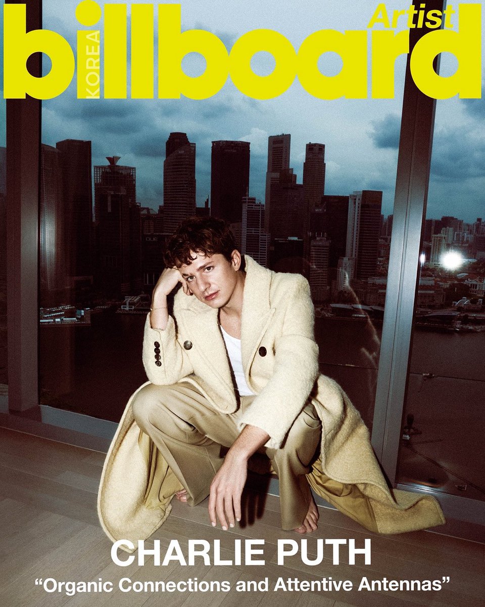 Billboard Artist의 주인공이 된 첫번째 해외 뮤지션은 ‘찰리 푸스’입니다. 

감성적인 멜로디와 가사로 사랑받은 “We Don’t Talk Anymore” (feat. Selena Gomez) 와 영화 분노의 질주 7의 OST로 잘 알려진 “See You Again” (with Wiz Khalifa) 등의 곡으로 잘 알려져 있죠! 

섬세한 사운드