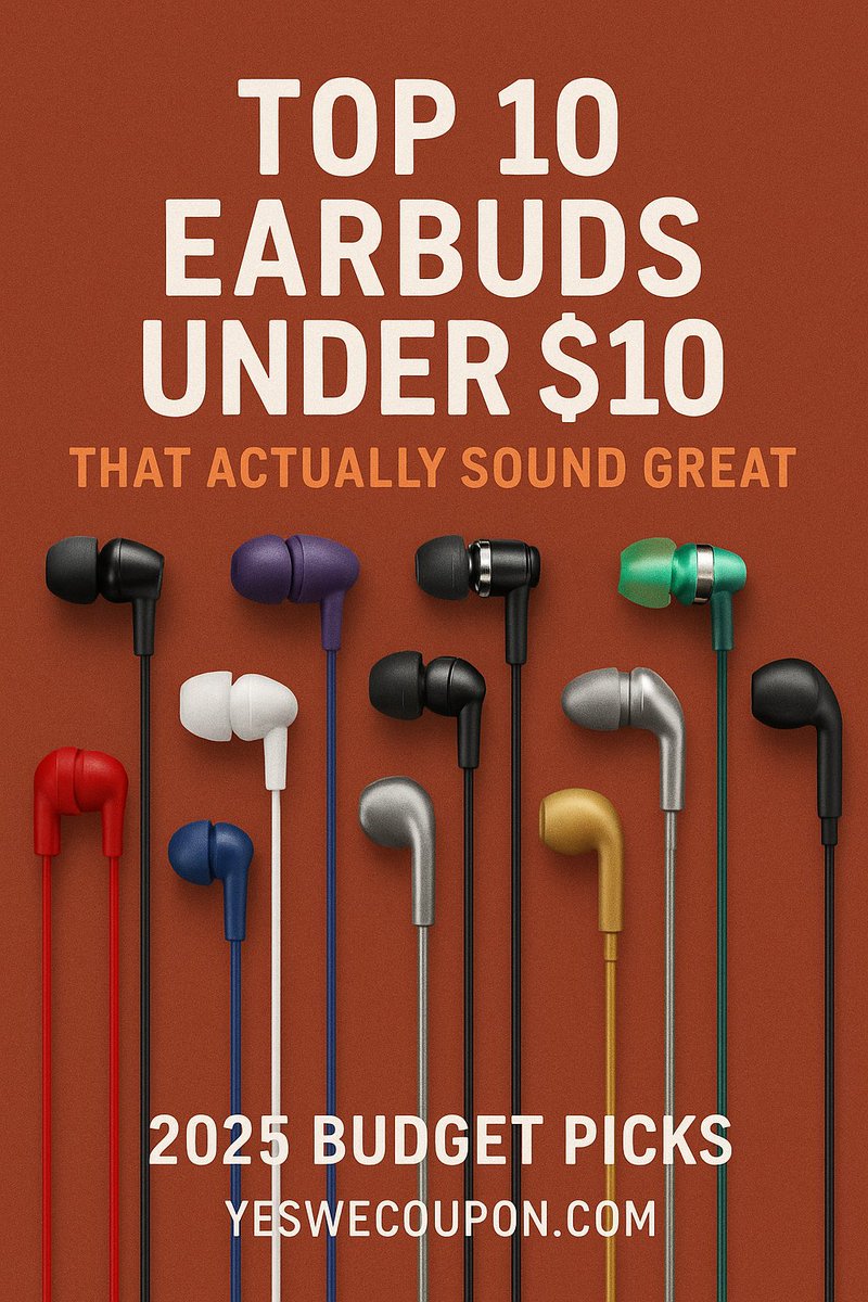 glitchalerts's tweet image. 🎧 Top 10 Earbuds Under $10 – That Actually Sound Great 💸🔥
yeswecoupon.com/top-10-earbuds…

#BudgetTech #EarbudsUnder10 #CheapEarphones #BestAmazonFinds #BudgetBuys #2025Gadgets #WiredEarbuds #AffordableAudio #TechDeals #YesWeCoupon